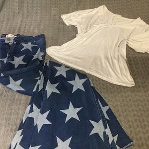 Altard state star bell bottom flare jeans large